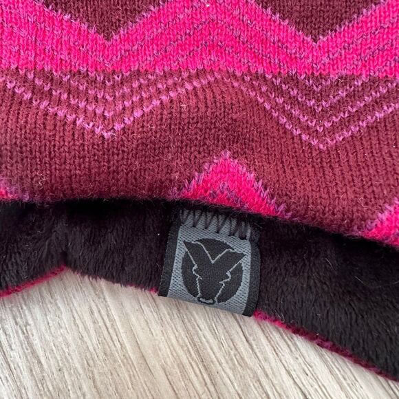 YakTrax Cabin Cozy Reversible Acrylic Knit & Fleece Winter Headband One Size - Picture 3 of 7